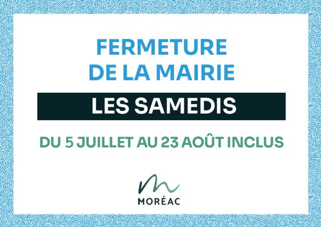 Fermeture samedis été
