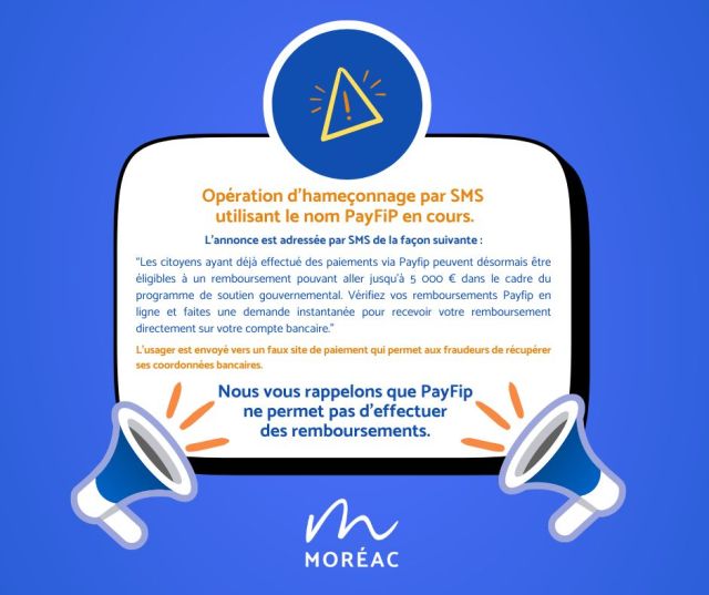 Opération d'hameçonnage par SMS utilisant le nom PayFiP en cours.
