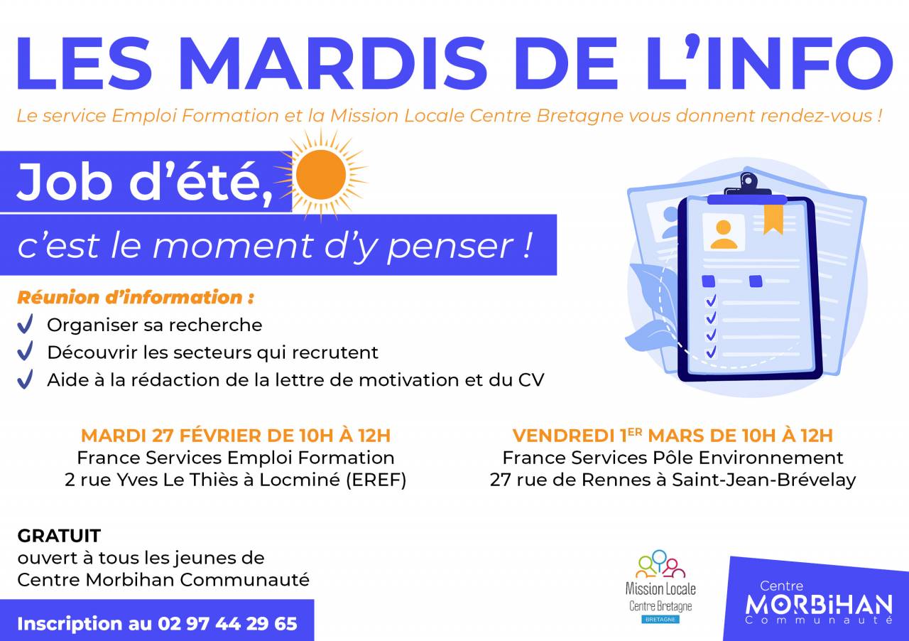 Mardi de l'info Jobs d'été 2024